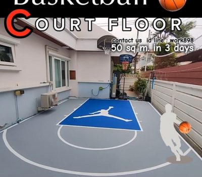 ช่างทำพื้นสนามบาสเกตบอล-คนทาสีพื้นสนามบาส-